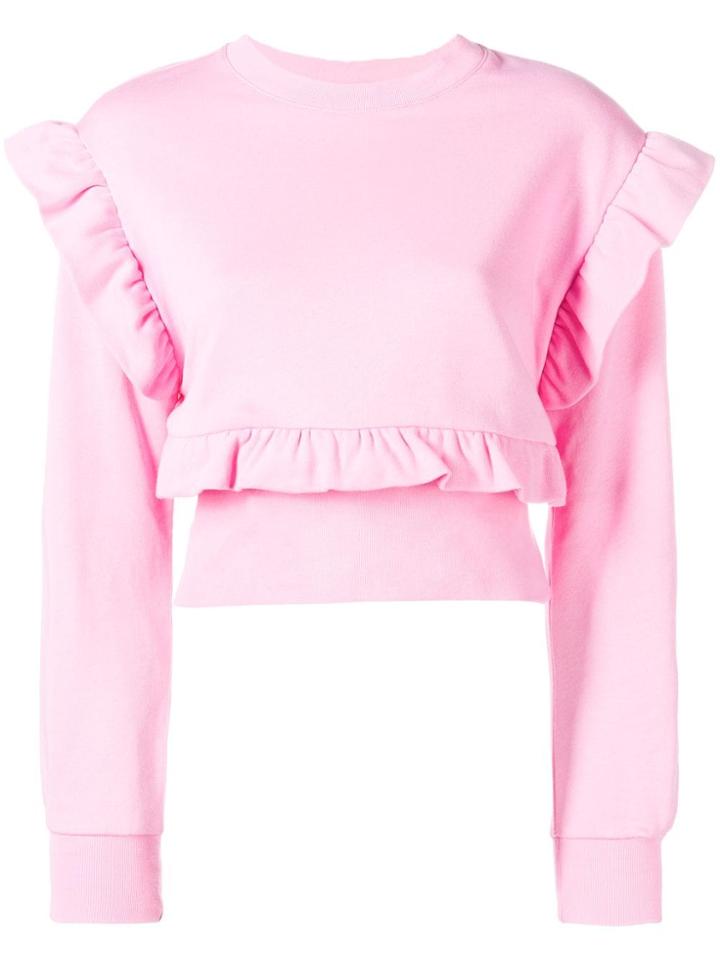Msgm Ruffle Sweatshirt - Pink