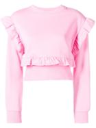 Msgm Ruffle Sweatshirt - Pink