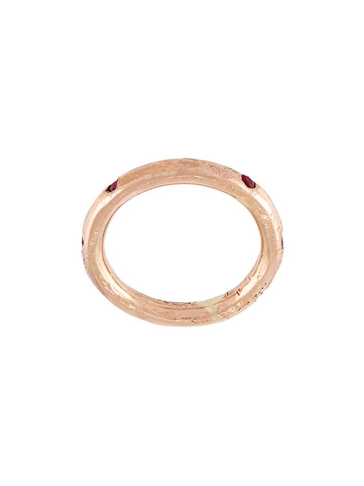 Alice Waese Beaten Ruby Gold Ring