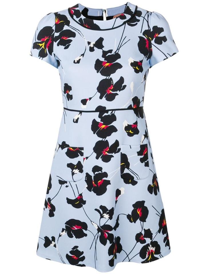 Nº21 Floral Print Mini Dress - Blue