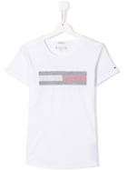 Tommy Hilfiger Junior Logo Net T-shirt - White