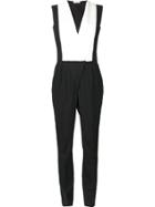 Golden Goose Deluxe Brand Paisley Pattern Striped Jumpsuit - Black