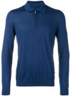 Larusmiani Zip-up Polo Shirt - Blue