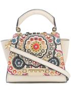 Zac Zac Posen Floral Embossed Patterned Mini Bag - White