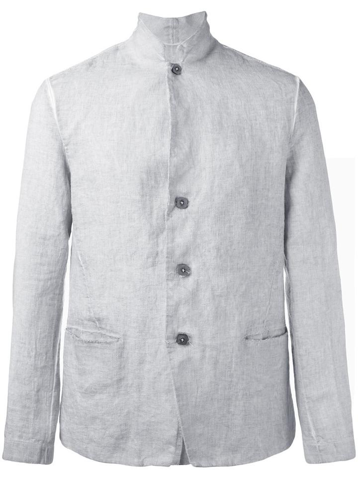 Transit - Buttoned Jacket - Men - Linen/flax - 52, Grey, Linen/flax