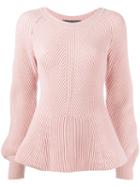 Alberta Ferretti Puff Sleeve Sweater - Pink