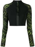 Ganni Tiger Print Beach Cover-up - Black