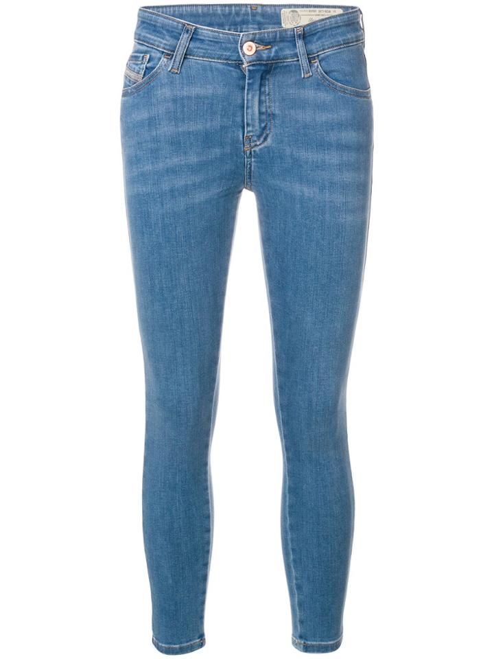 Diesel Skinny Cropped Jeans - Blue