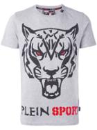 Plein Sport - Tiger Print T-shirt - Men - Cotton - S, Grey, Cotton