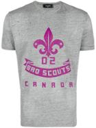 Dsquared2 Bad Scouts Crest Print T-shirt - Grey