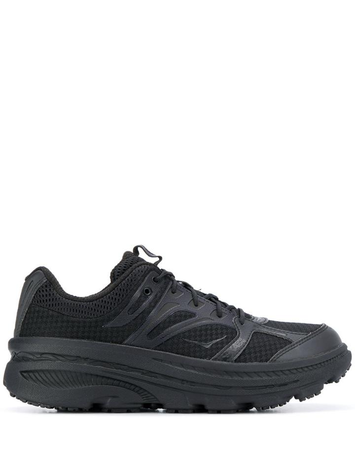 Hoka One One Panelled Sneakers - Black