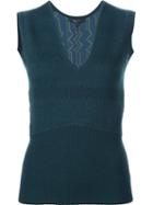 Derek Lam Knitted Tank, Women's, Size: Medium, Blue, Silk/cashmere