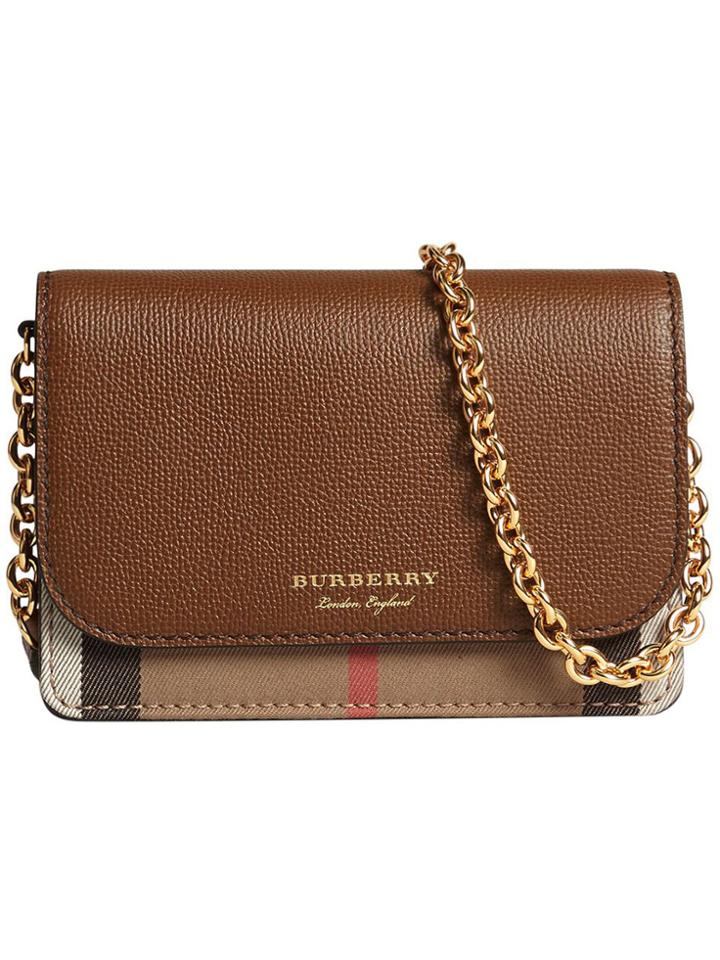 Burberry Tartan Clutch Bag - Brown