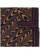 A Peace Treaty Pattern Print Scarf - Black