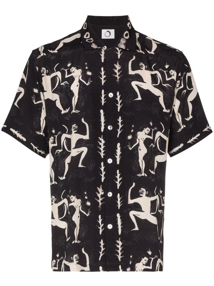 Endless Joy Hanuman Graphic Print Shirt - Black