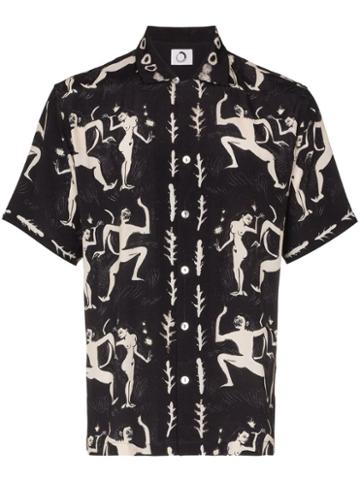 Endless Joy Hanuman Graphic Print Shirt - Black
