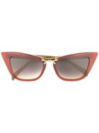 Oscar De La Renta Rectangle Cat-eye Sunglasses - Red