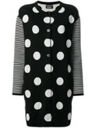 Boutique Moschino Spotted Oversized Cardigan - Black