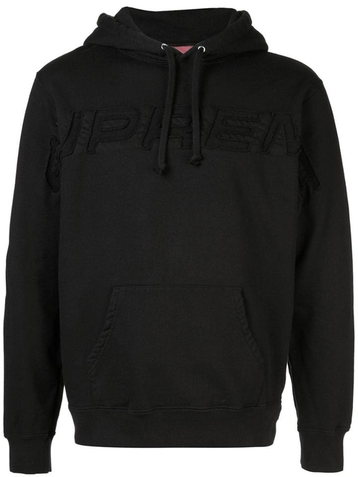 Supreme Logo Set In Hoodie - Black