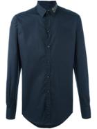 Dolce & Gabbana Embellished Collar Shirt - Blue