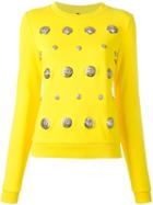 Versus Floating Lion Sweatshirt, Women's, Size: Xs, Yellow/orange, Cotton