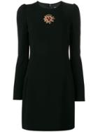 Dolce & Gabbana Logo Long-sleeve Mini Dress - Black