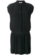 Mauro Grifoni Cap Sleeve Shirt Dress - Black