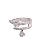 Yeprem 18kt White Gold Diamond Double Band Ring