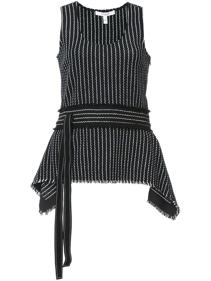 Derek Lam 10 Crosby Tank With Waist Belt - Black