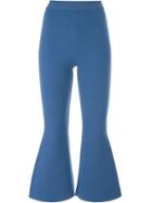 Stella Mccartney Zip Detail Flared Trousers - Blue
