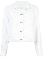 Mcguire Denim Distressed Fitted Denim Jacket - White