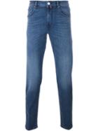 Pt01 Whiskered Jeans, Men's, Size: 38, Blue, Cotton/spandex/elastane