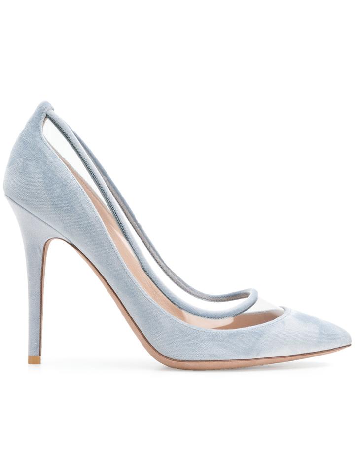 Valentino Clear Panel Pumps - Blue