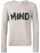 Comme Des Garçons Shirt Mind Print Sweatshirt, Men's, Size: S, Nude/neutrals, Linen/flax