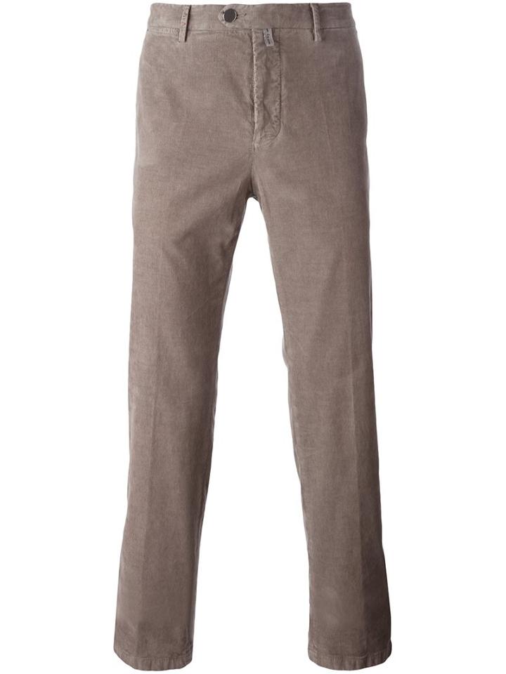 Kiton Classic Chinos, Men's, Size: 36, Nude/neutrals, Cotton/spandex/elastane