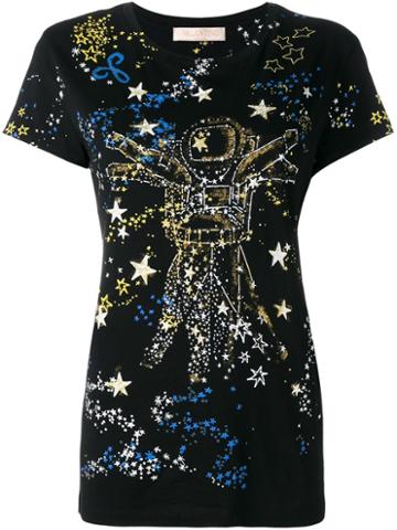 Valentino 'astro Couture' T-shirt, Women's, Size: Medium, Black, Cotton