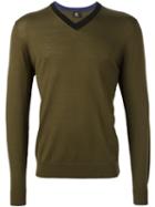 Ps By Paul Smith V-neck Jumper, Men's, Size: Xxl, Green, Merino