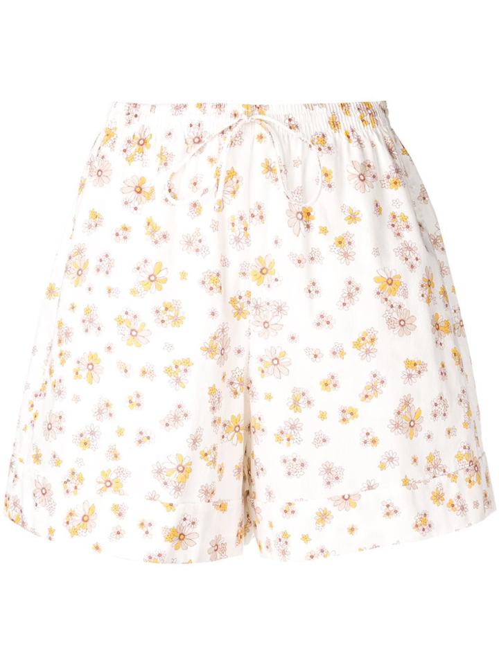 See By Chloé Floral Print Shorts - White