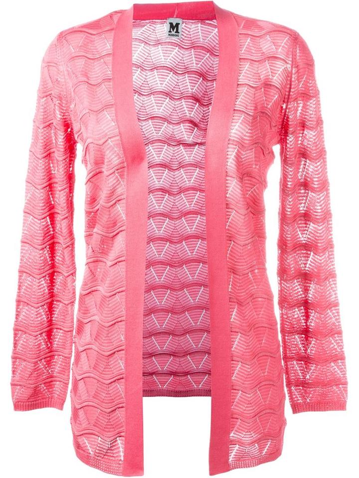 M Missoni Fine Knit Cardigan, Women's, Size: 42, Pink/purple, Cotton/viscose