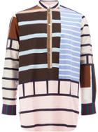 Pierre-louis Mascia Striped Henley Shirt - Multicolour