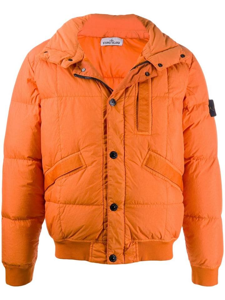 Stone Island Logo Jacket - Orange
