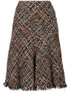 Alexander Mcqueen Flared Tweed Skirt - Multicolour