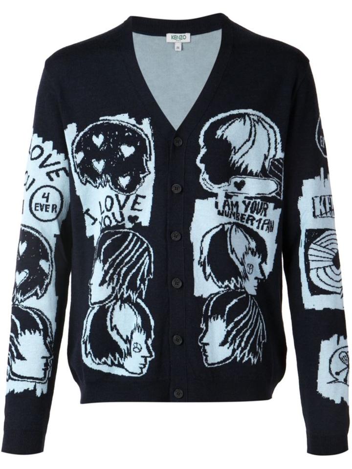 Kenzo 'hair' Intarsia Cardigan