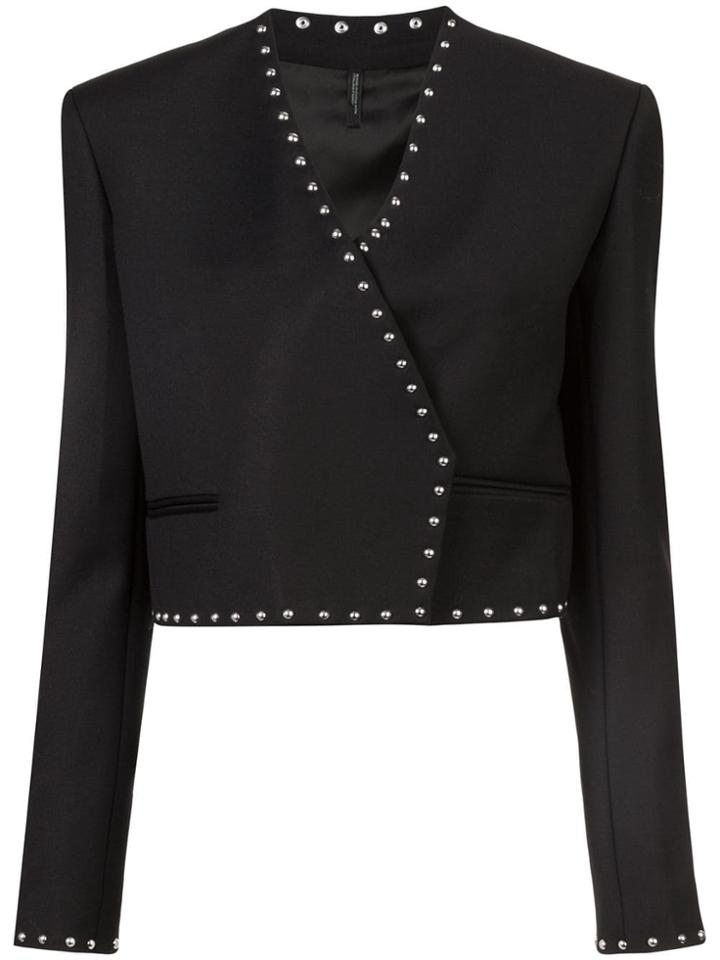 Helmut Lang Studded Cropped Jacket - Black