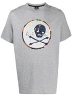 Ps Paul Smith Skull And Crossbones Print T-shirt - Grey