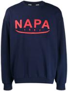 Napa By Martine Rose Logo Printed Sweatshirt - Blue
