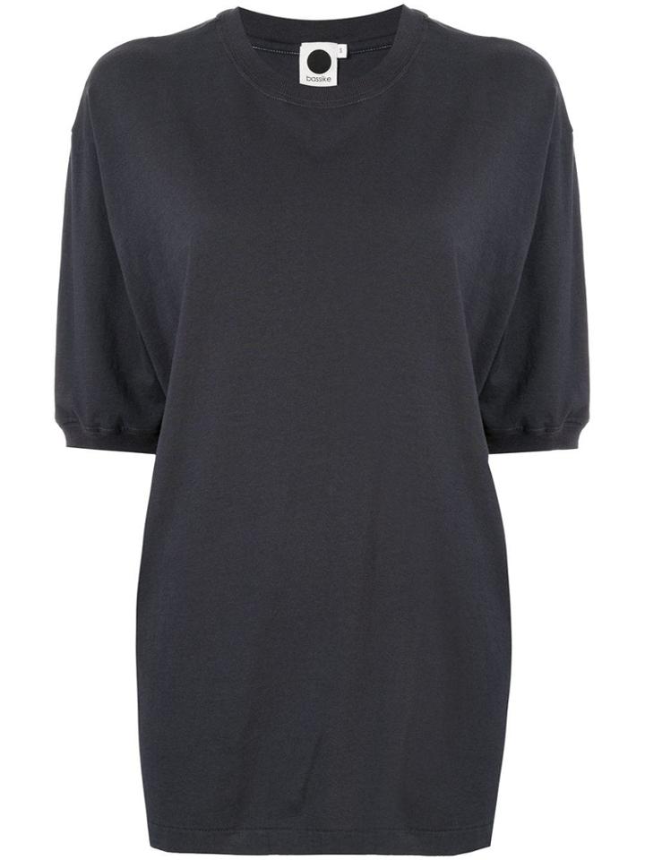 Bassike Vintage Rib Detail T-shirt - Blue