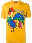 Dolce & Gabbana Rooster Print T-shirt, Men's, Size: 48, Yellow/orange, Cotton/polyester/viscose