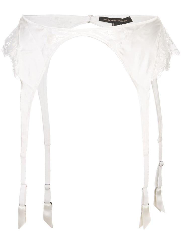 Kiki De Montparnasse Coquette Garter Belt - White