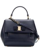 Salvatore Ferragamo - Vara Top Handle Bag - Women - Calf Leather - One Size, Blue, Calf Leather